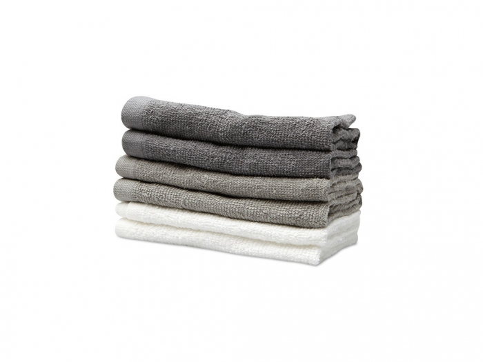 Set of 6 facial towels