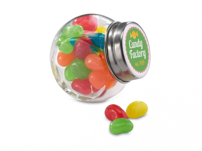 Jelly beans in glass jar