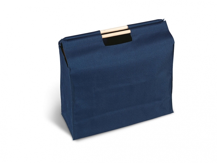 Shopping bag with wooden handles