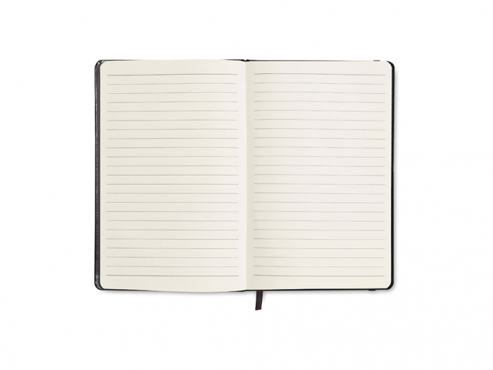 A5 notebook with lined pages