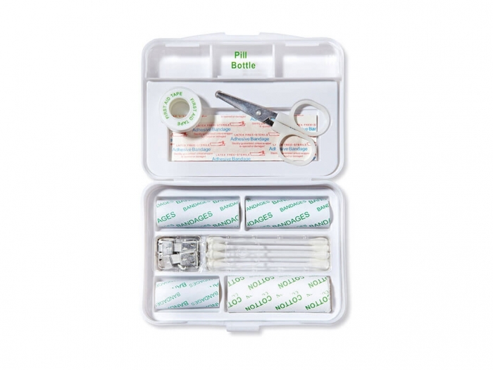 Plastic first aid kit