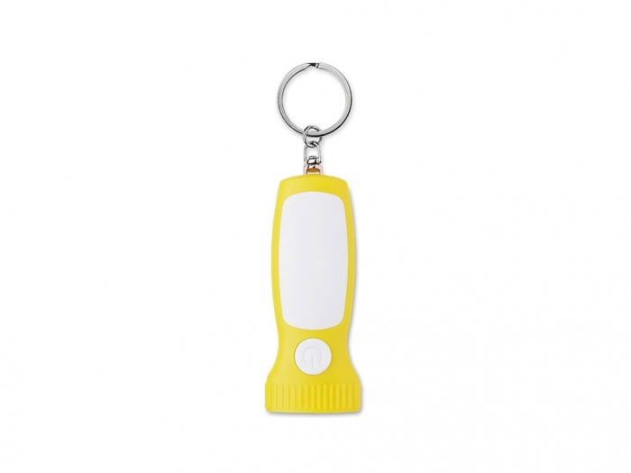 Key ring with light in torch