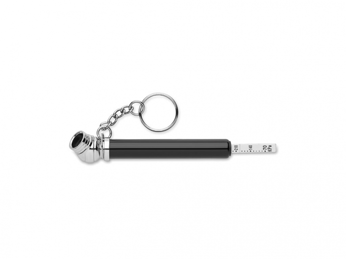 Mini tire gauge key ring