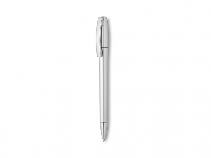 Plastic ball pen with metallic finish