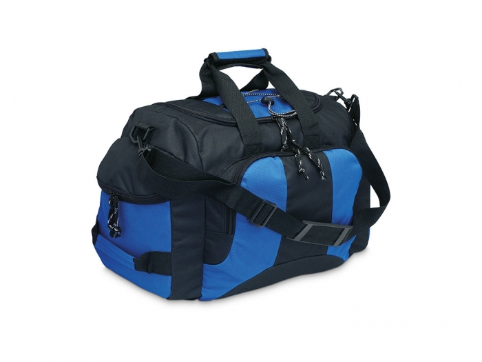 Sport bag with 3 lateral zipper compartments