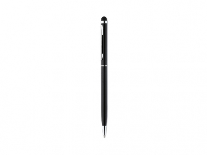 Shiny Chrome Clip Ball Pen with Stylus