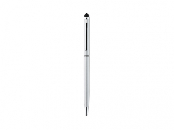 Shiny Chrome Clip Ball Pen with Stylus