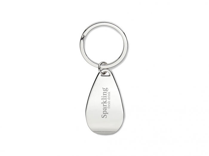 Metal key ring with bottle opener