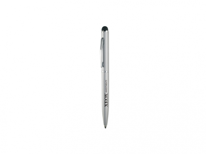 Matt Silver Metal Pen With Stylus