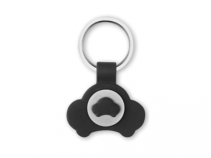 Car shaped key ring with token