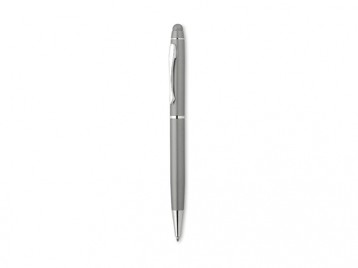 Aluminium ball pen with soft touch tip