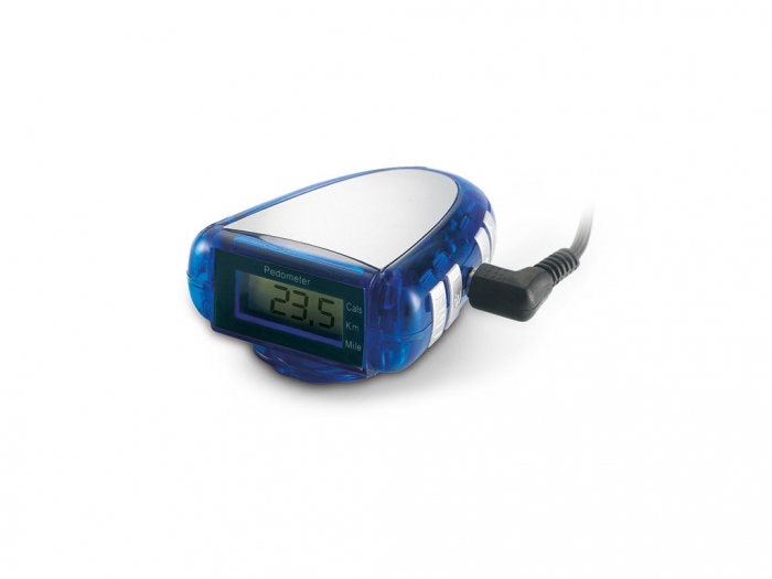 Pedometer with FM scan radio