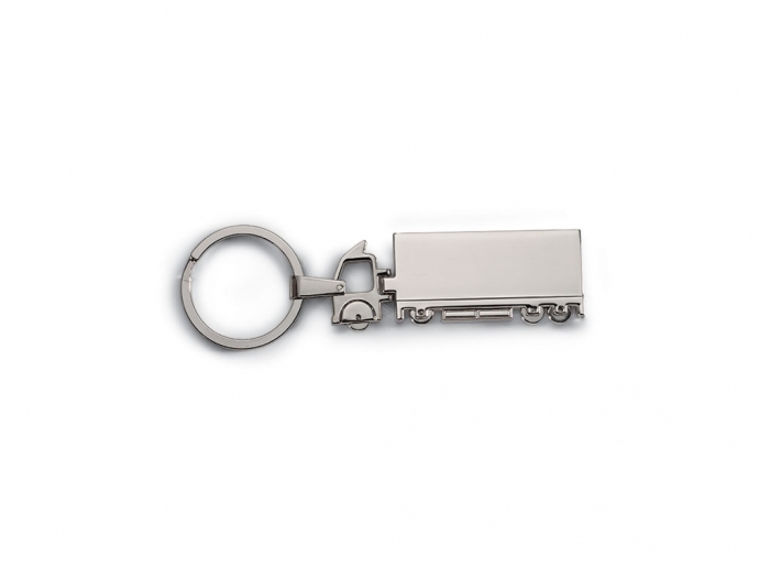 Truck shaped metal key ring