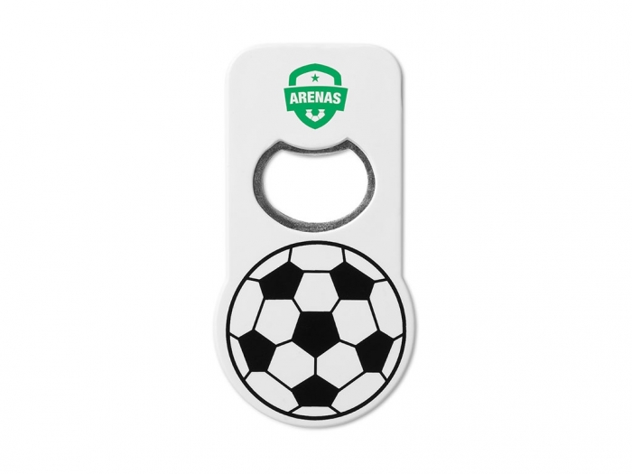 Bottle opener with football