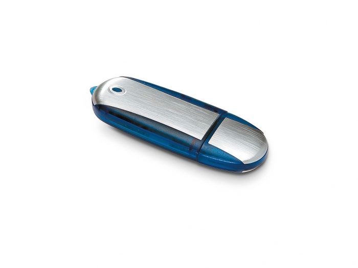 USB Flash Drive in oval metal case