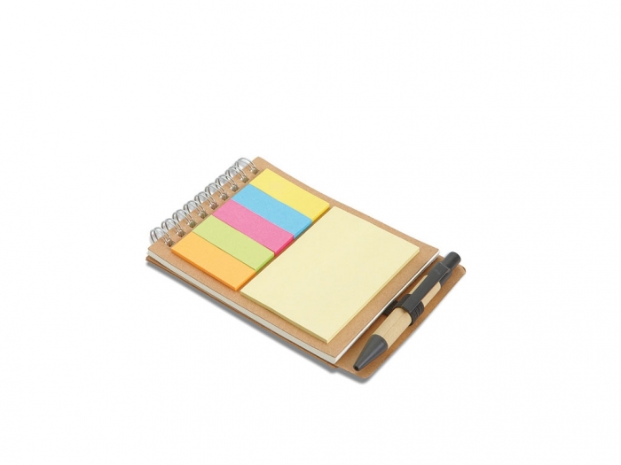 Notebook with sticky