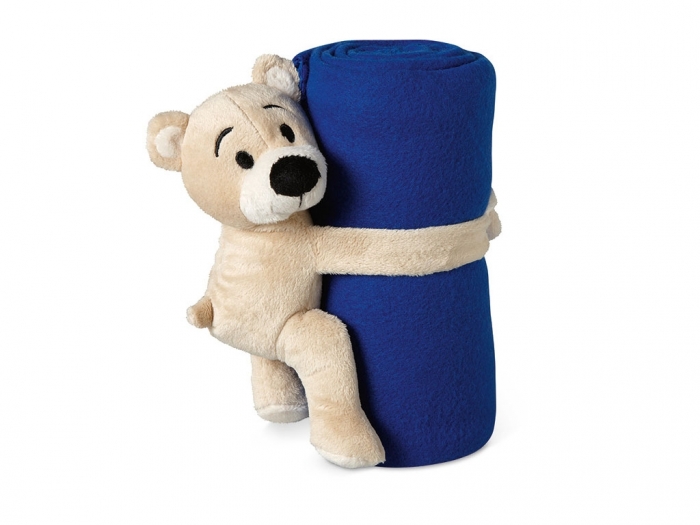 Fleece blanket with bear