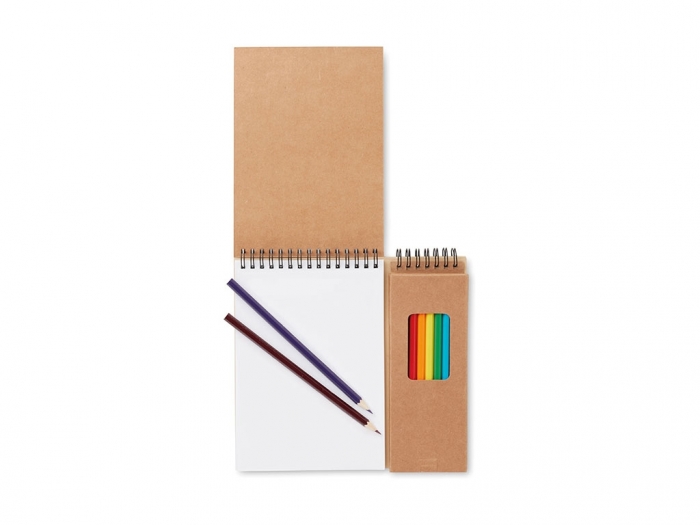 Colouring set with notepad