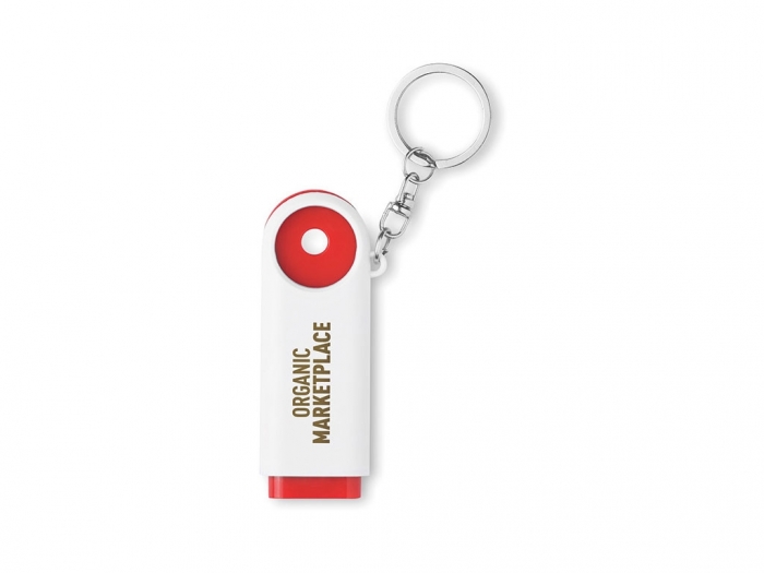 Key ring torch with token