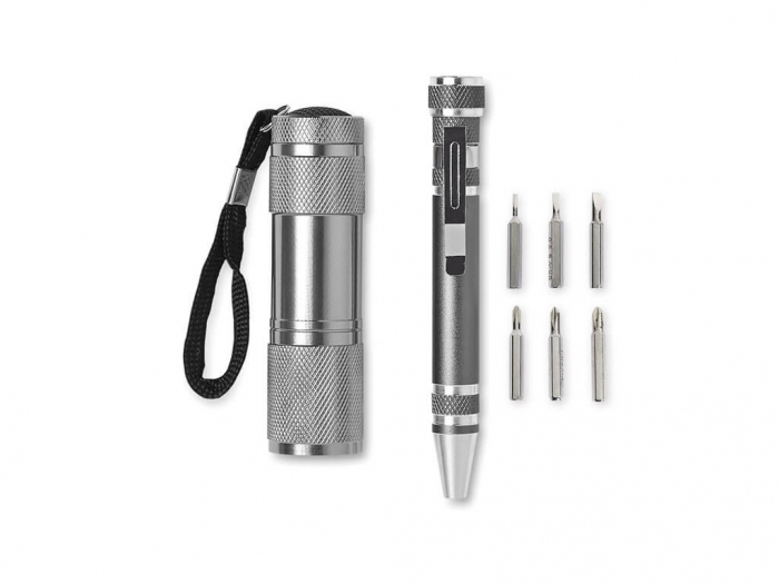 Tool set LED aluminium torch