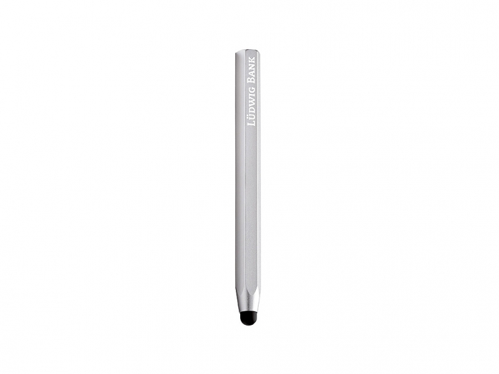 Touch pen in silver carton box