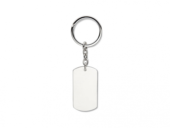 Metal key ring plate