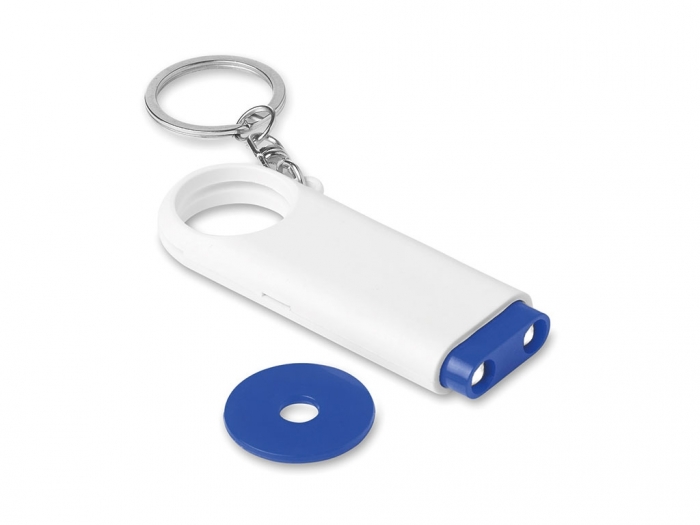 Key ring torch with token