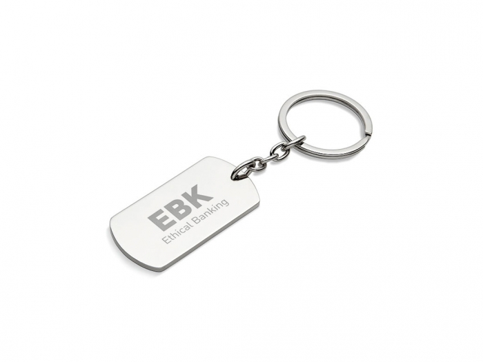 Metal key ring plate