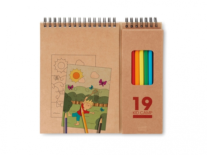 Colouring set with notepad