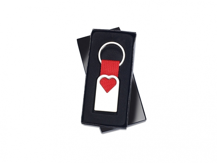 Heart metal key ring