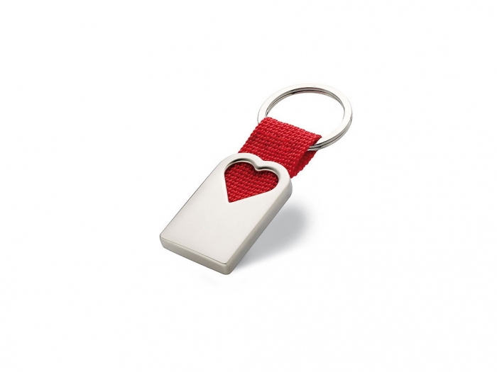 Heart metal key ring