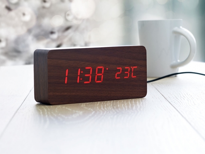 LED time display clock in MDF