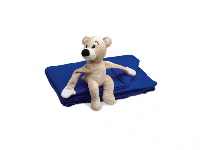 Fleece blanket with bear