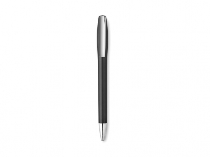 Plastic ball pen with metallic finish