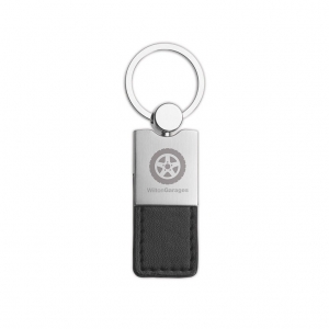 Metal and PU leather key ring