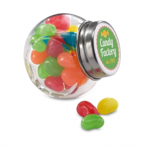 Jelly beans in glass jar