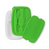 Lunch box with cutlery set