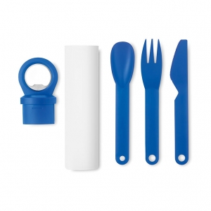 Cutlery set with opener