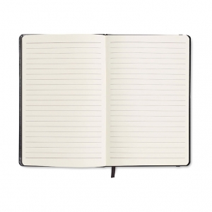 A5 notebook with lined pages