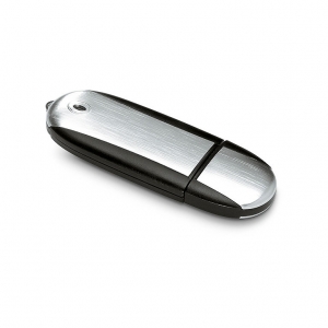 USB Flash Drive in oval metal case