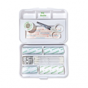 Plastic first aid kit