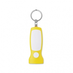 Key ring with light in torch