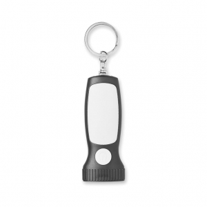 Key ring with light in torch