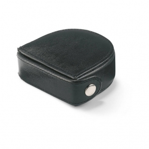 Alarm clock in leather pouch