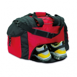 Sport bag with 3 lateral zipper compartments