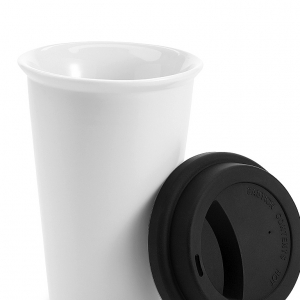 Double wall ceramic travel cup