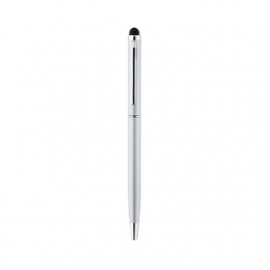 Shiny Chrome Clip Ball Pen with Stylus