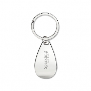 Metal key ring with bottle opener