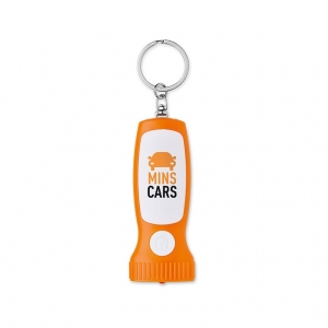 Key ring with light in torch