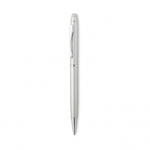 Aluminium ball pen with soft touch tip